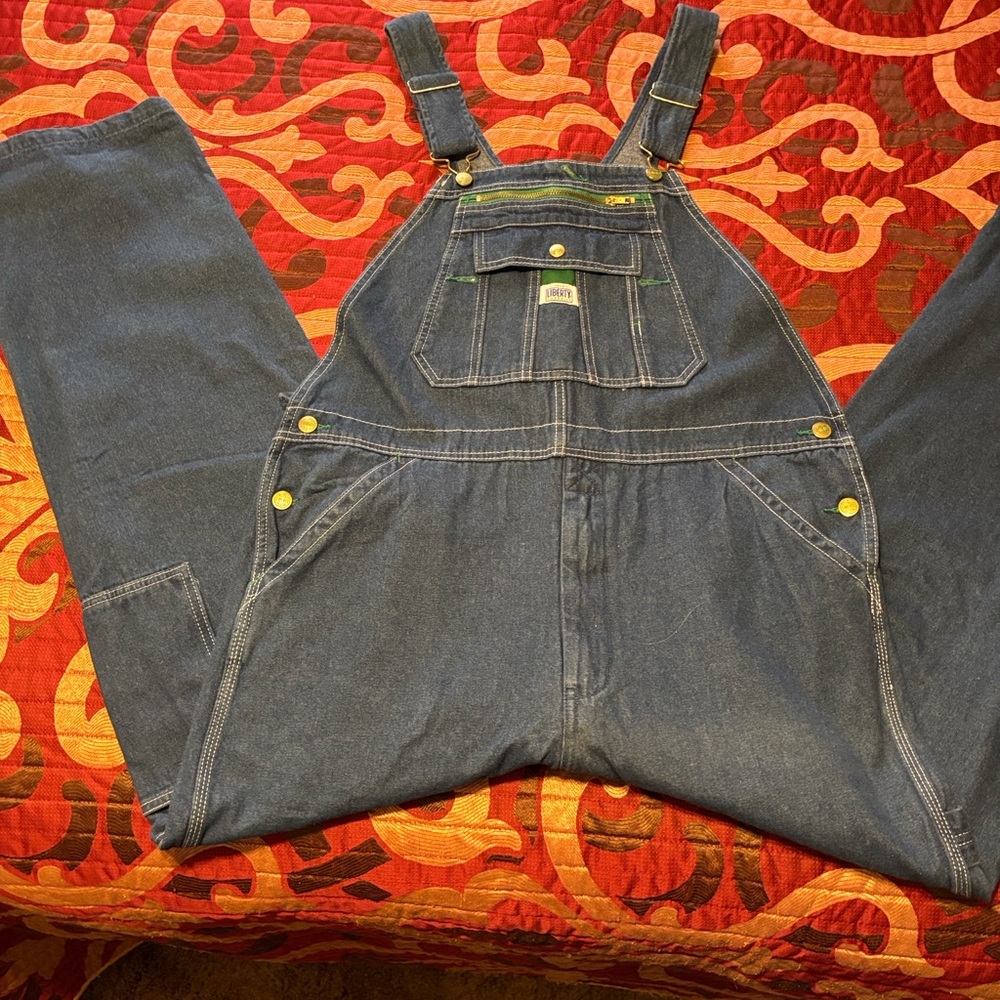 Liberty Men's Dark Blue Denim Overalls NWT